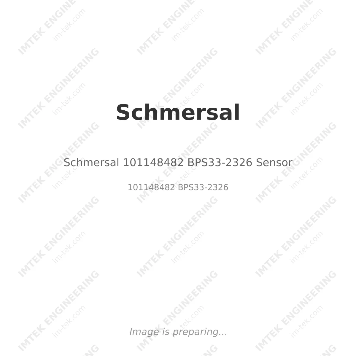 Schmersal Schmersal 101148482 BPS33-2326 Sensor - 101148482  BPS33-2326