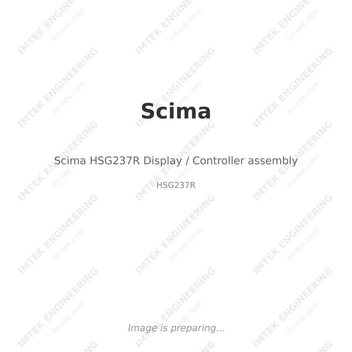Scima Scima HSG237R Display / Controller assembly - HSG237R