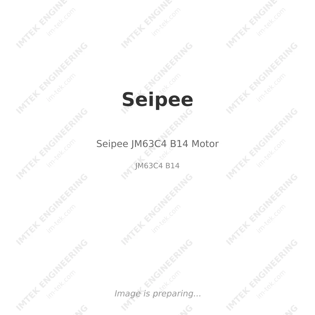 Seipee Seipee JM63C4 B14 Motor - JM63C4  B14