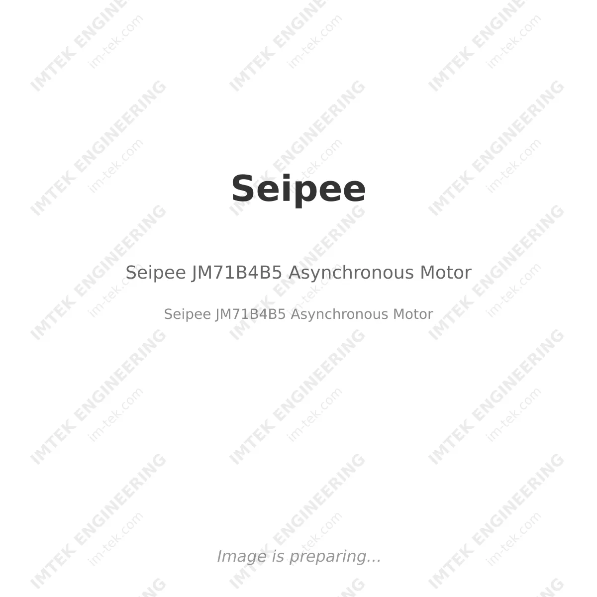 Seipee Seipee JM71B4B5 Asynchronous Motor - Seipee JM71B4B5 Asynchronous Motor