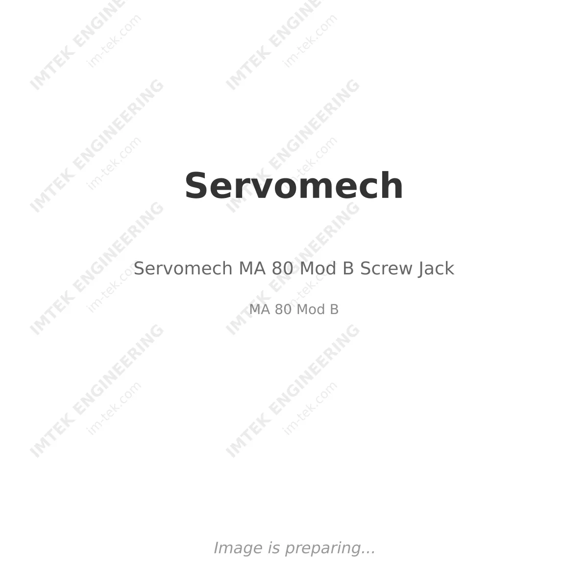Servomech Servomech MA 80 Mod B Screw Jack - MA 80 Mod B