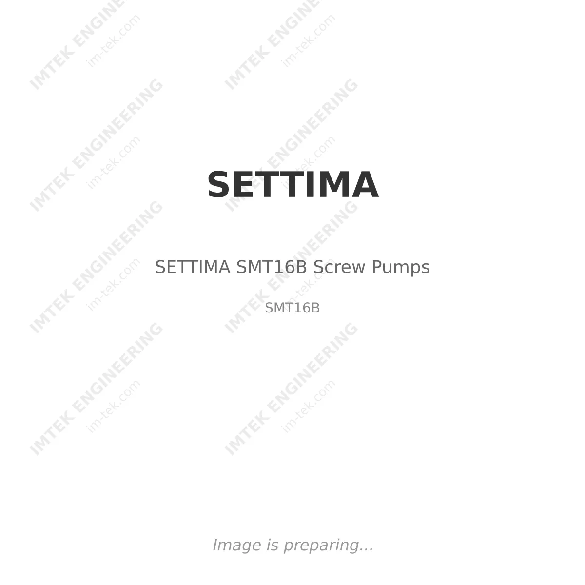 SETTIMA SETTIMA SMT16B Screw Pumps - SMT16B