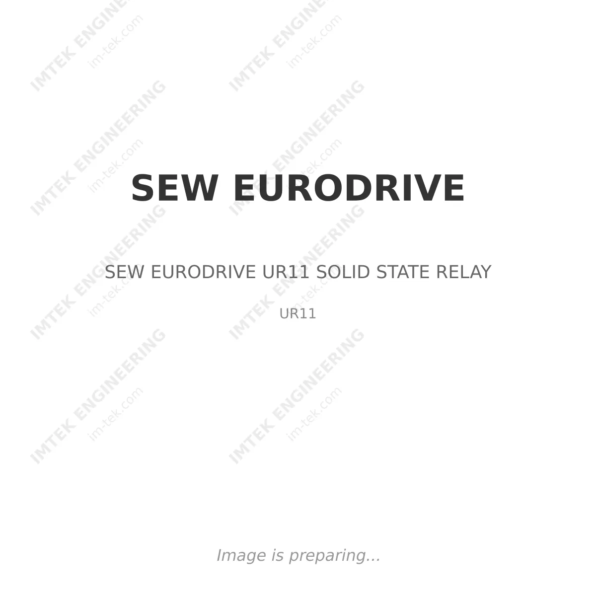 SEW EURODRIVE SEW EURODRIVE UR11 SOLID STATE RELAY - UR11