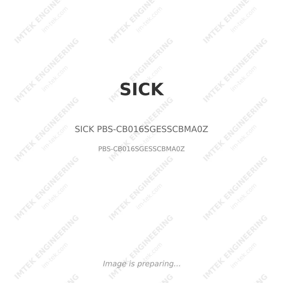 SICK SICK PBS-CB016SGESSCBMA0Z - PBS-CB016SGESSCBMA0Z