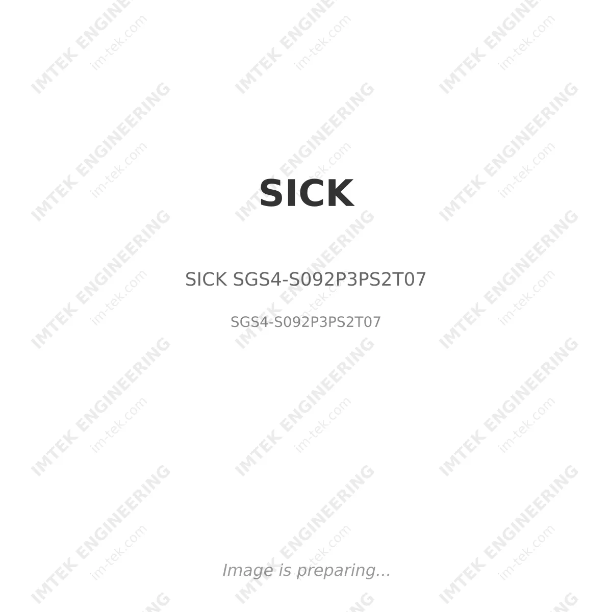 SICK SICK SGS4-S092P3PS2T07 - SGS4-S092P3PS2T07