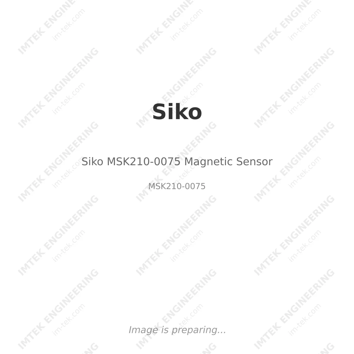 Siko Siko MSK210-0075 Magnetic Sensor - MSK210-0075