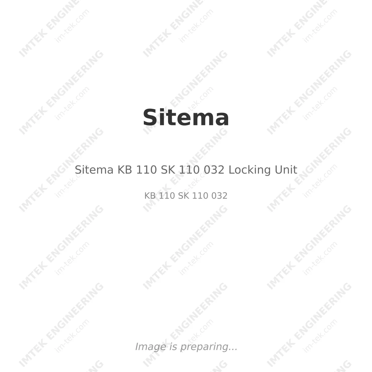 Sitema Sitema KB 110	SK 110 032 Locking Unit - KB 110	SK 110 032