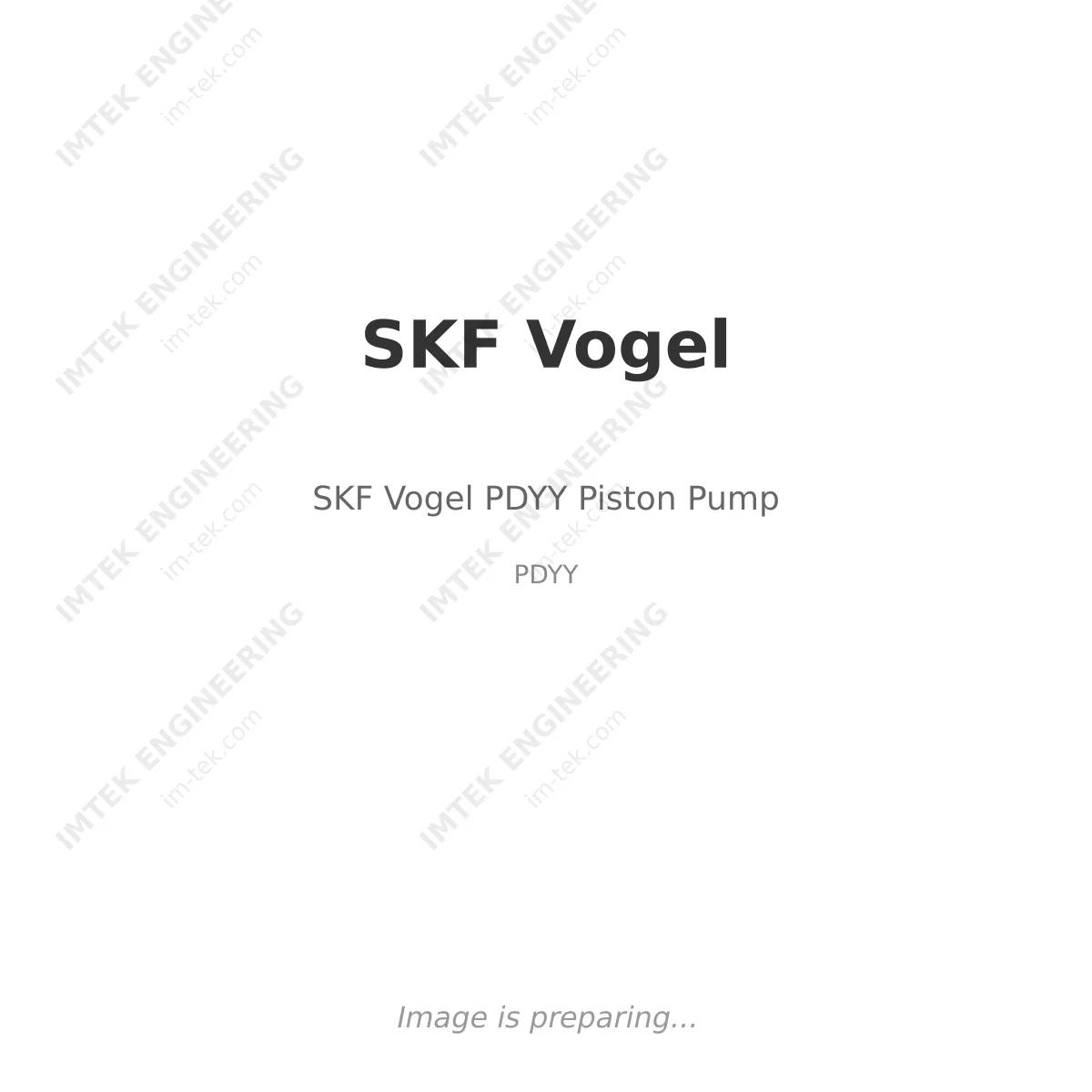 SKF Vogel SKF Vogel PDYY Piston Pump - PDYY