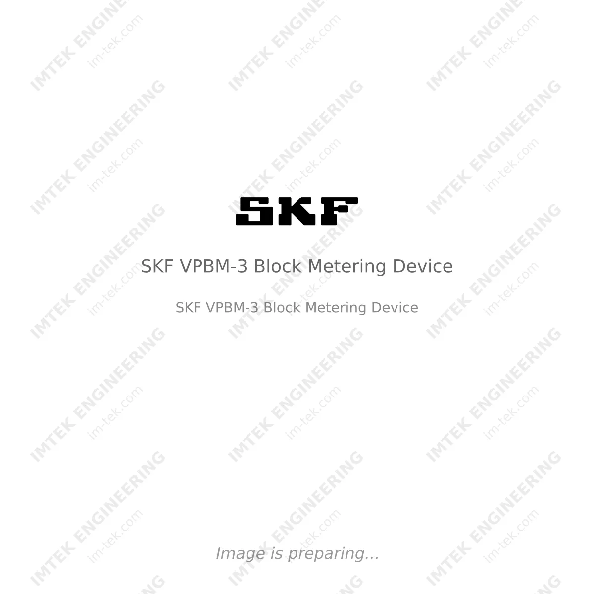 SKF SKF VPBM-3 Block Metering Device - SKF VPBM-3 Block Metering Device