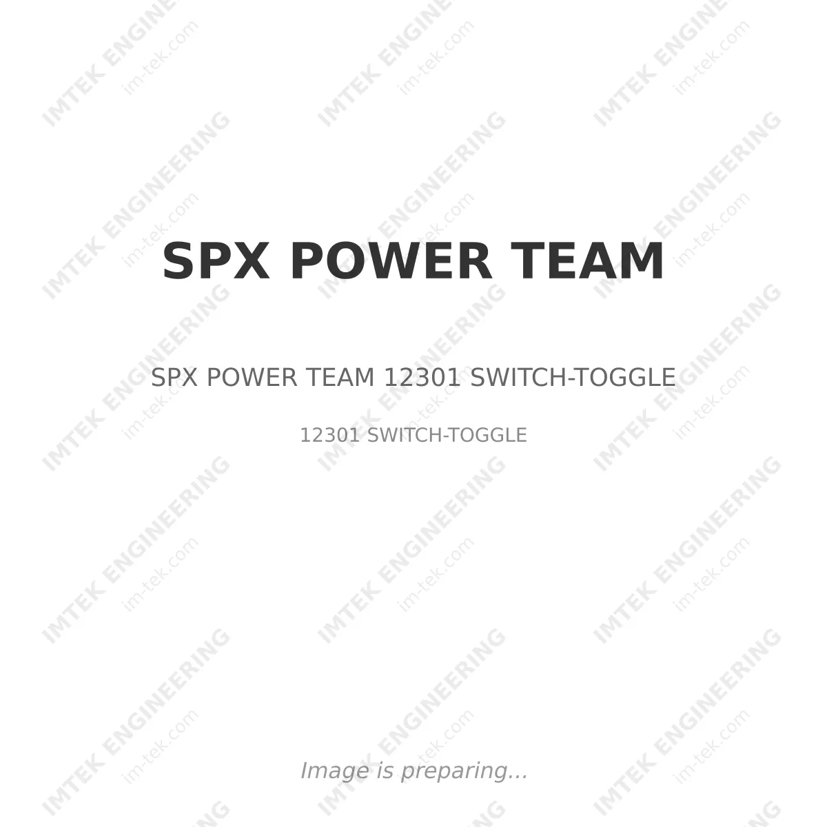 SPX POWER TEAM SPX POWER TEAM 12301 SWITCH-TOGGLE - 12301 SWITCH-TOGGLE