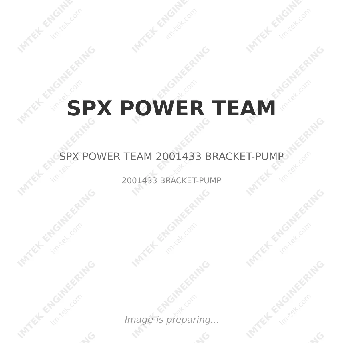 SPX POWER TEAM SPX POWER TEAM 2001433 BRACKET-PUMP - 2001433 BRACKET-PUMP