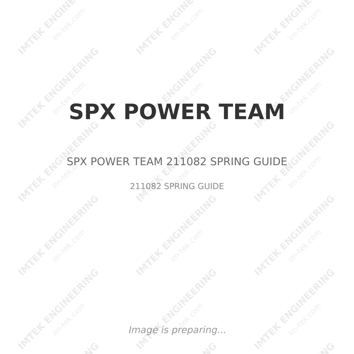SPX POWER TEAM SPX POWER TEAM 211082 SPRING GUIDE - 211082 SPRING GUIDE