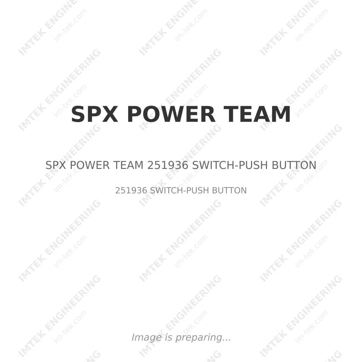 SPX POWER TEAM SPX POWER TEAM 251936 SWITCH-PUSH BUTTON - 251936 SWITCH-PUSH BUTTON