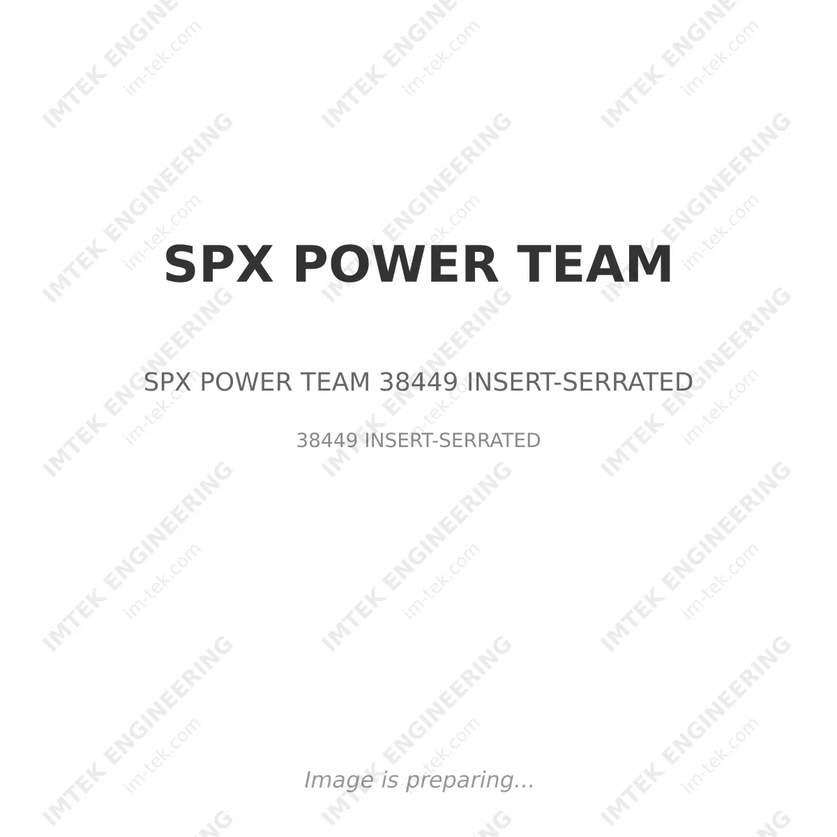 SPX POWER TEAM SPX POWER TEAM 38449 INSERT-SERRATED - 38449 INSERT-SERRATED