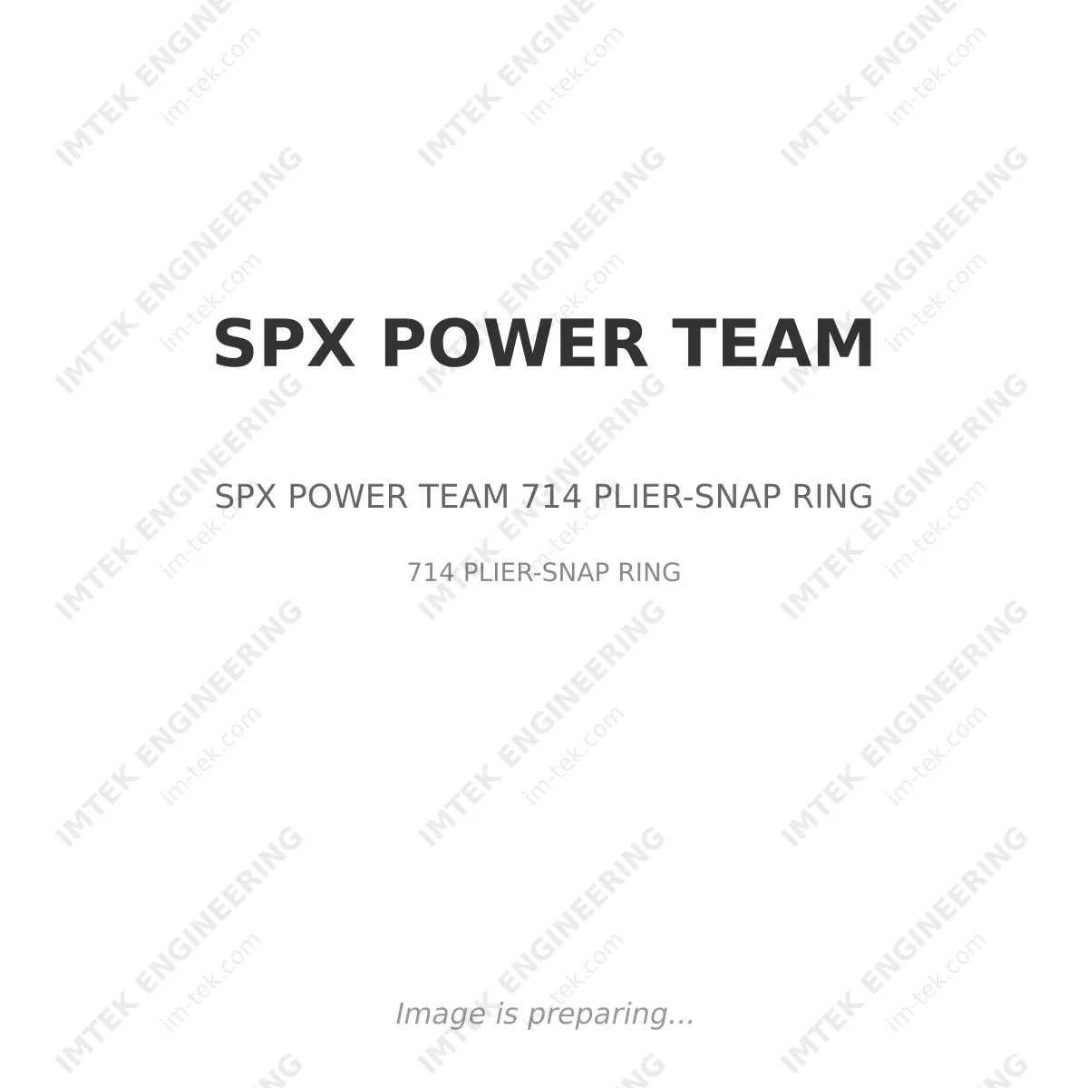 SPX POWER TEAM SPX POWER TEAM 714 PLIER-SNAP RING - 714 PLIER-SNAP RING