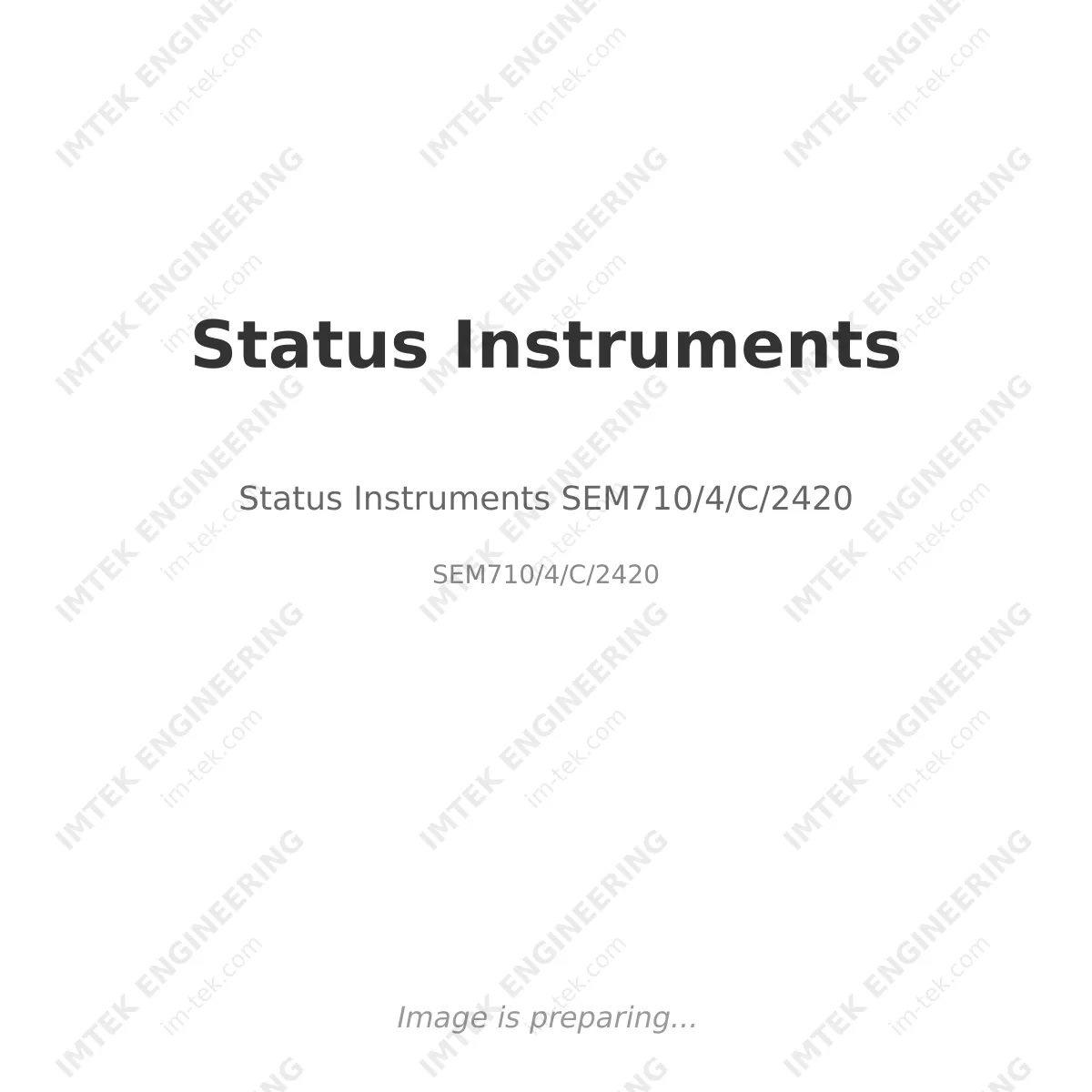 Status Instruments Status Instruments SEM710/4/C/2420 - SEM710/4/C/2420