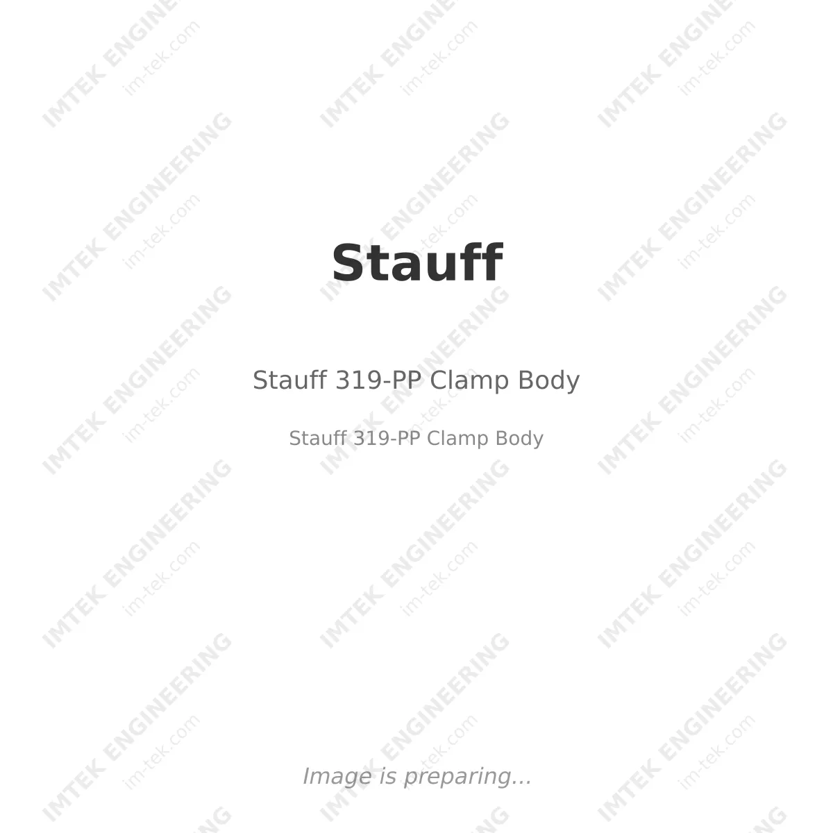 Stauff Stauff 319-PP Clamp Body - Stauff 319-PP Clamp Body