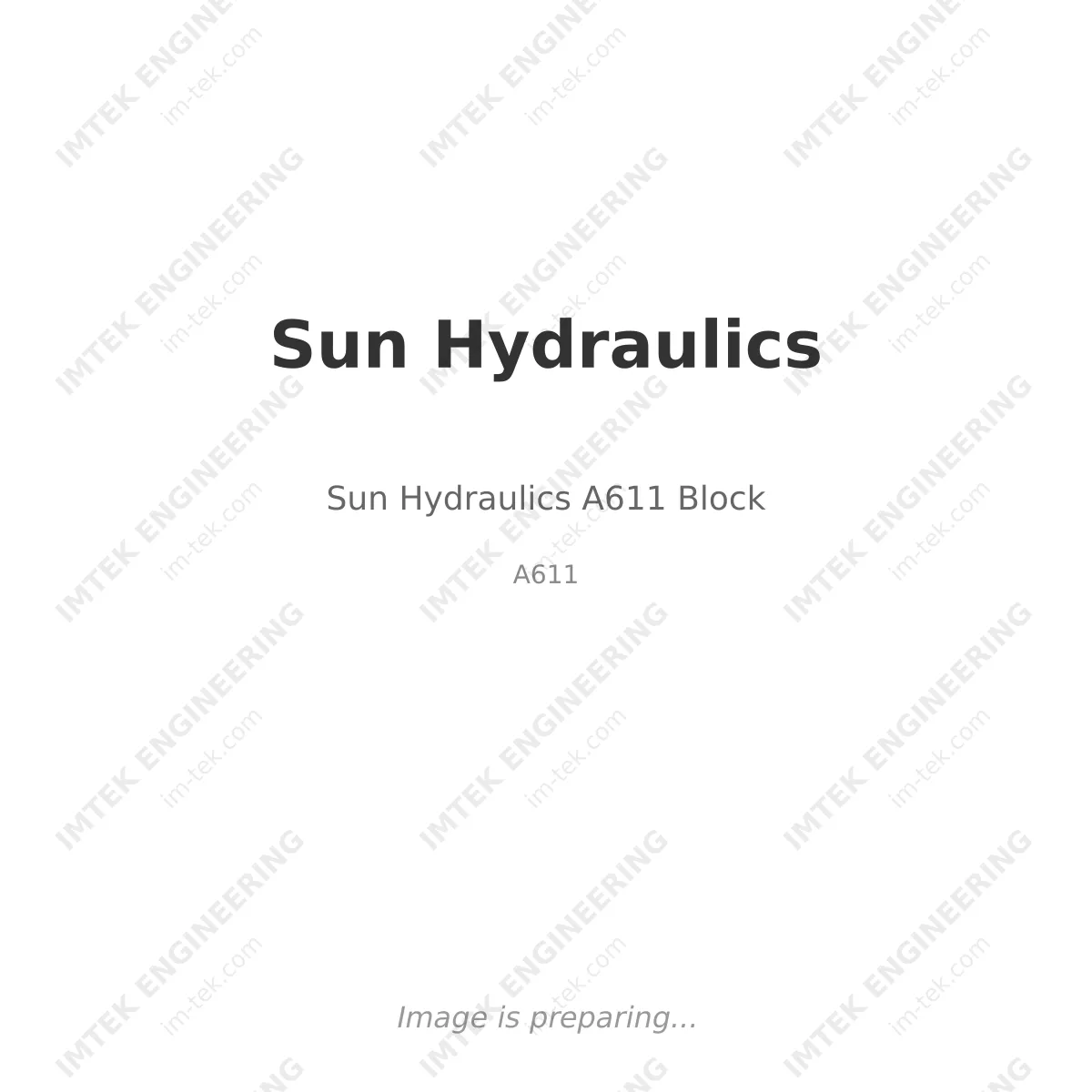 Sun Hydraulics Sun Hydraulics A611 Block - A611