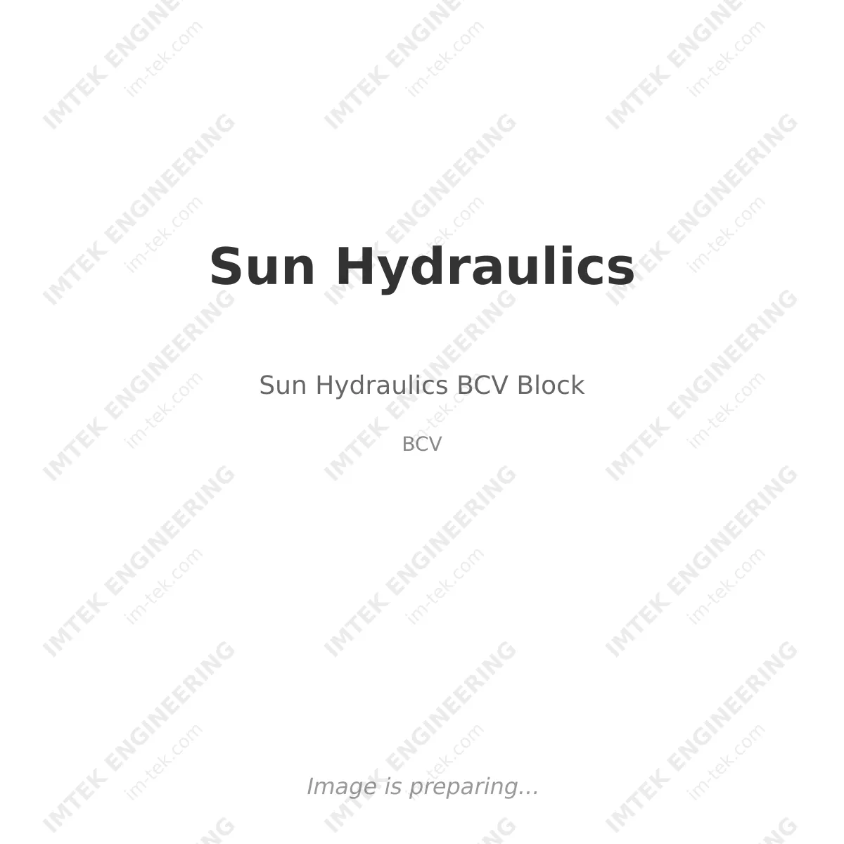 Sun Hydraulics Sun Hydraulics BCV Block - BCV