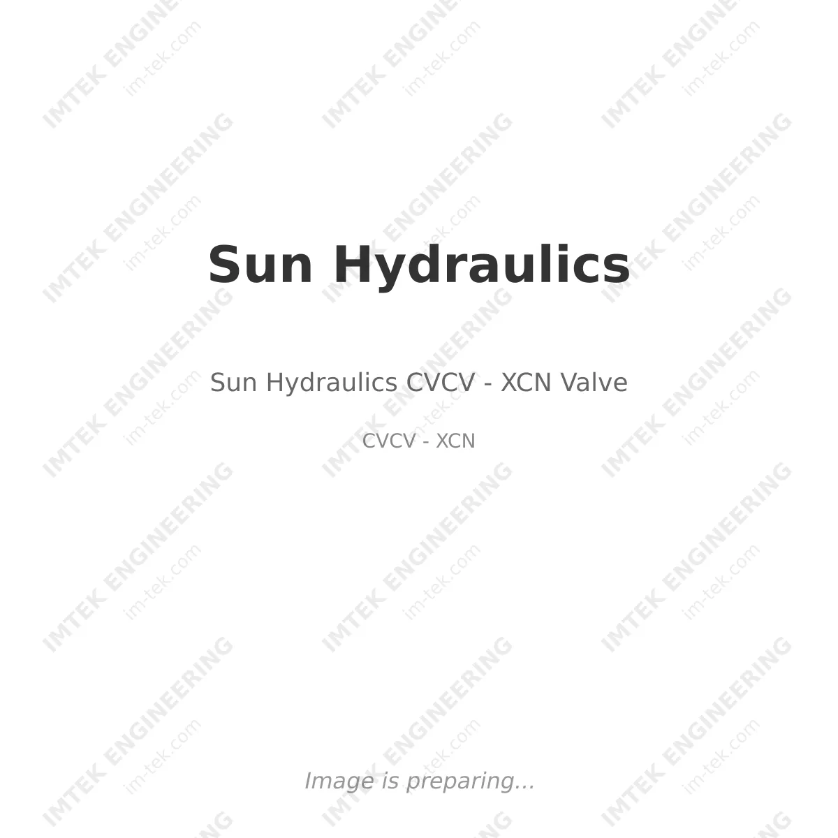 Sun Hydraulics Sun Hydraulics CVCV - XCN Valve - CVCV - XCN