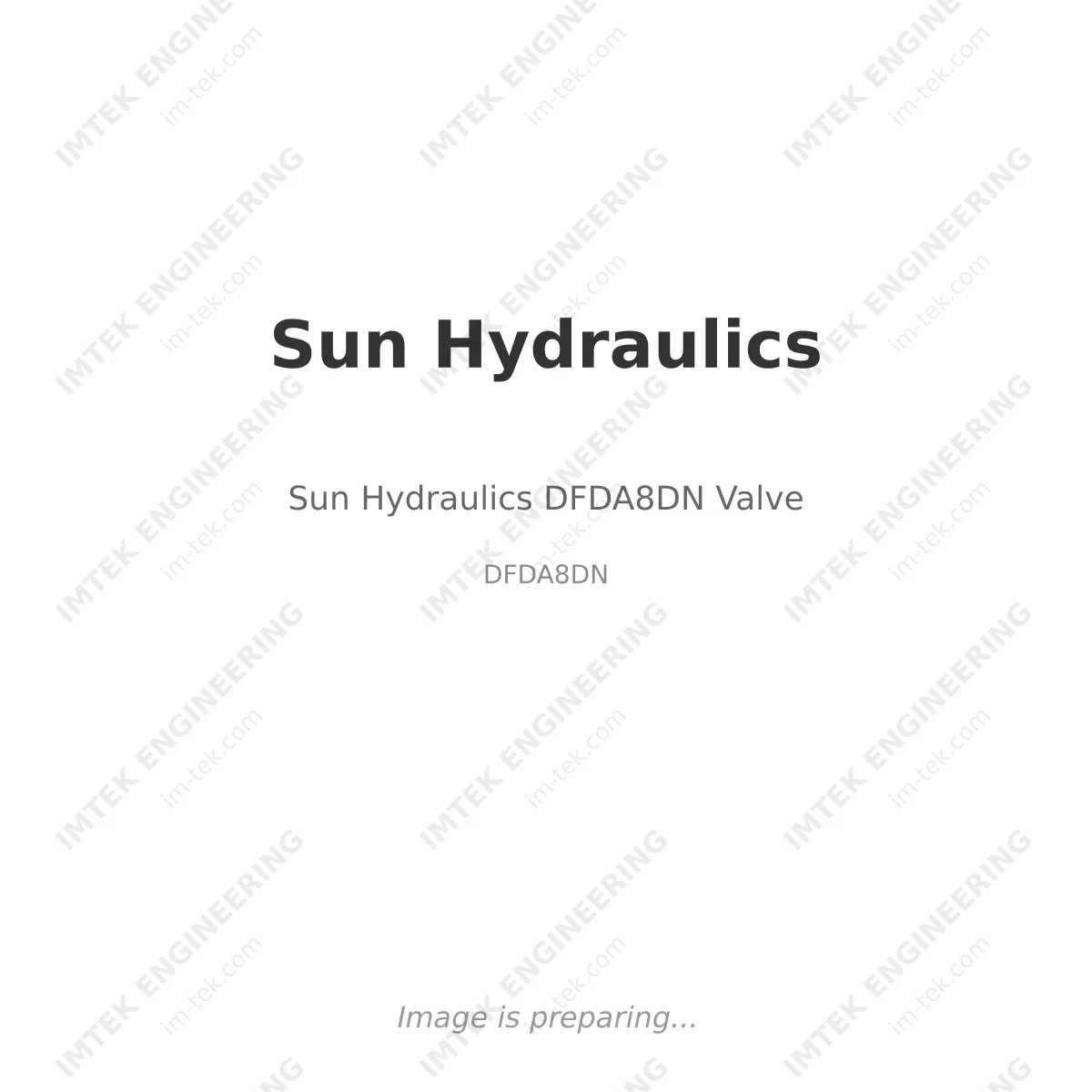 Sun Hydraulics Sun Hydraulics DFDA8DN Valve - DFDA8DN