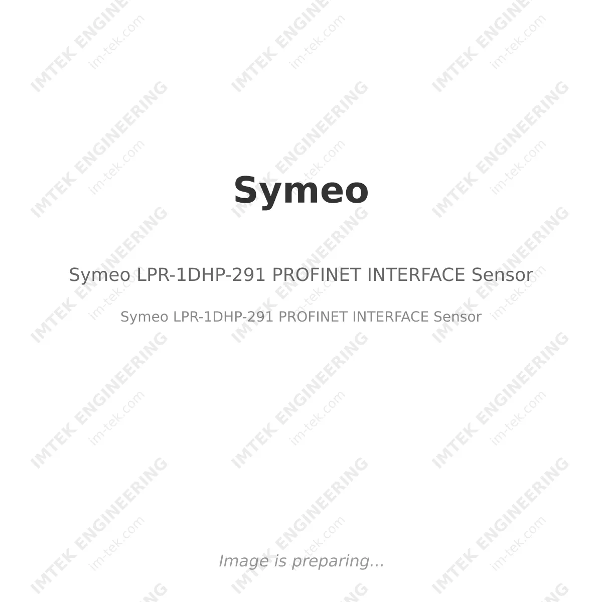 Symeo Symeo LPR-1DHP-291 PROFINET INTERFACE Sensor - Symeo LPR-1DHP-291    PROFINET INTERFACE Sensor