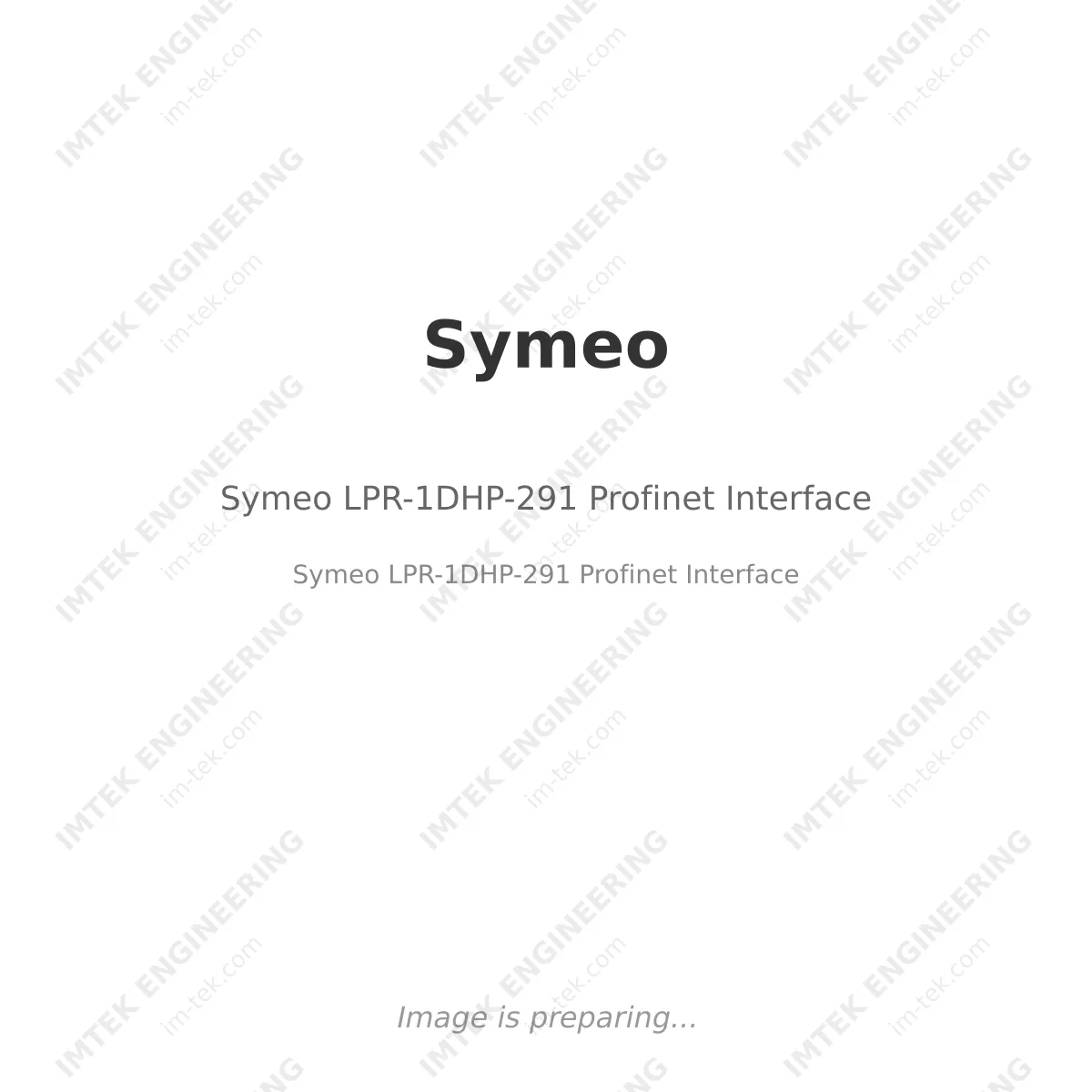 Symeo Symeo LPR-1DHP-291 Profinet Interface - Symeo LPR-1DHP-291     Profinet Interface