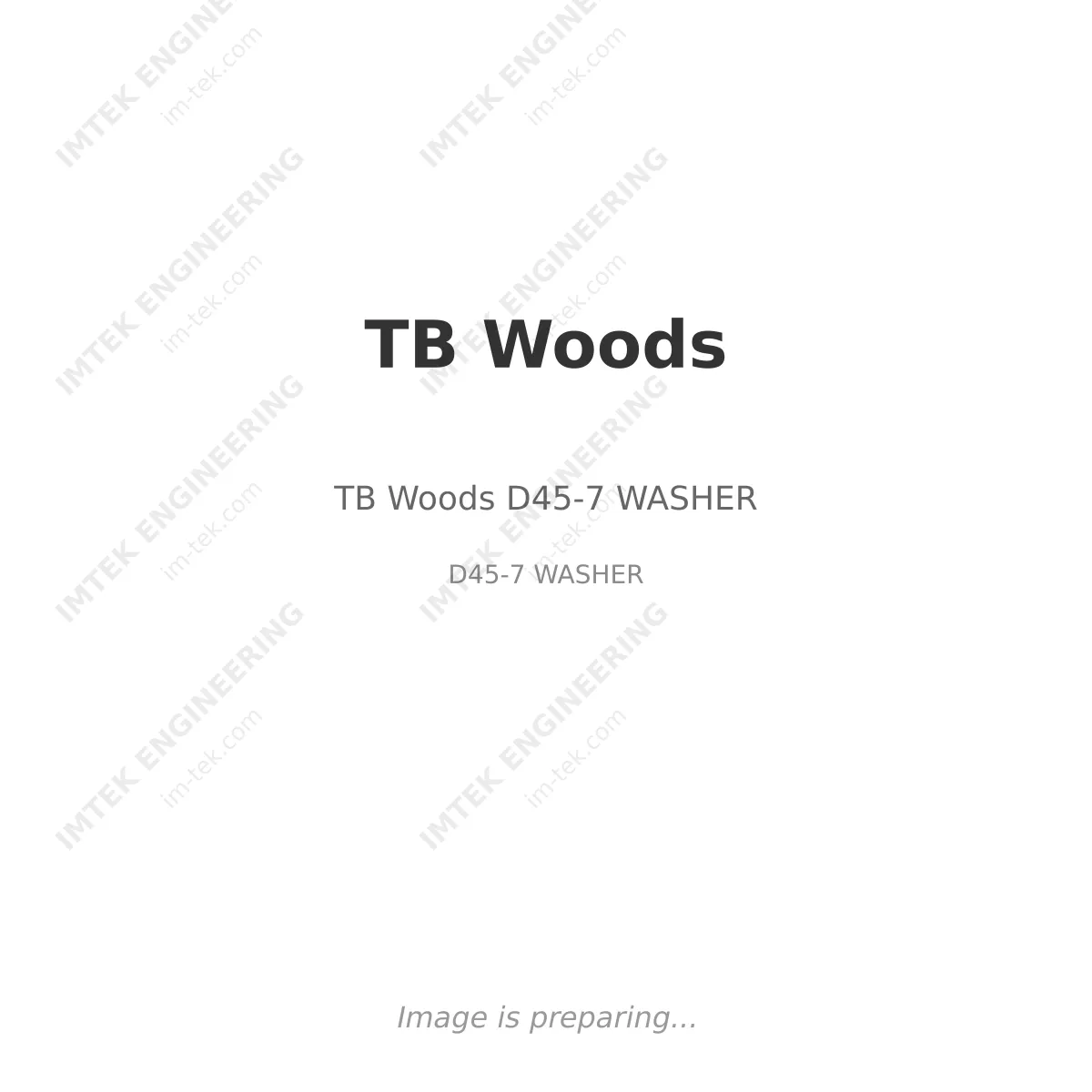 TB Woods TB Woods D45-7 WASHER - D45-7 WASHER