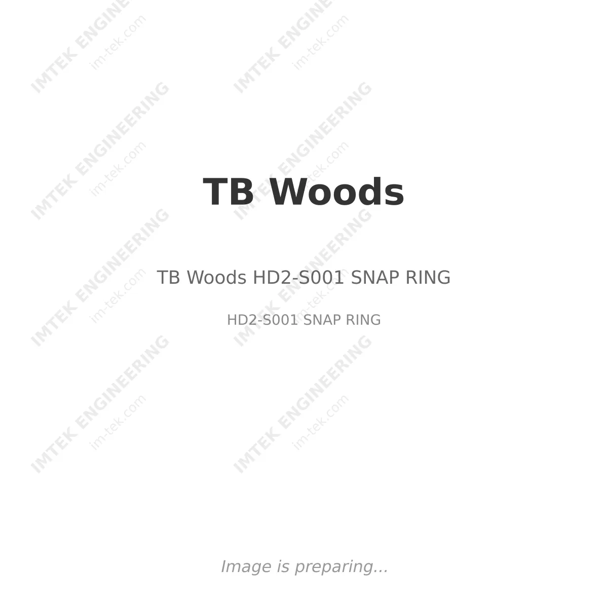 TB Woods TB Woods HD2-S001 SNAP RING - HD2-S001 SNAP RING