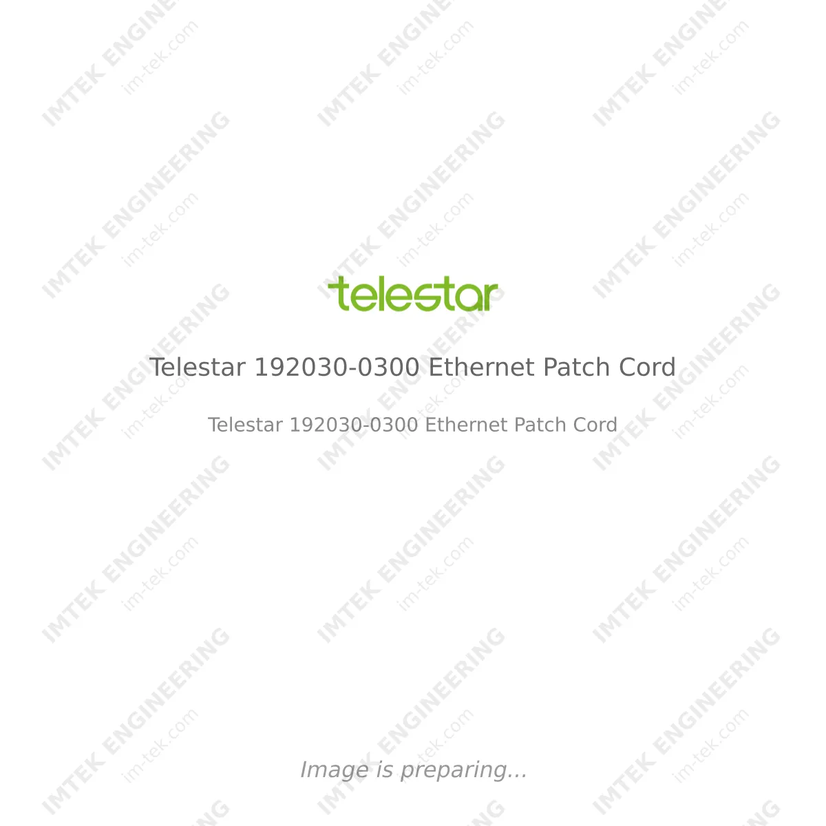 Telestar Telestar 192030-0300 Ethernet Patch Cord - Telestar 192030-0300 Ethernet Patch Cord