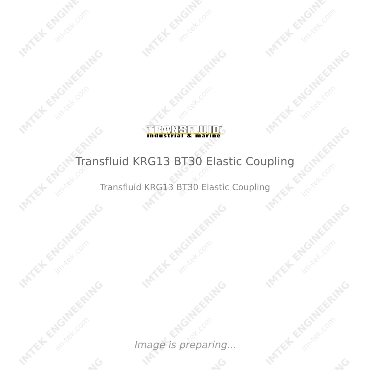 Transfluid Transfluid KRG13 BT30 Elastic Coupling - Transfluid KRG13 BT30 Elastic Coupling