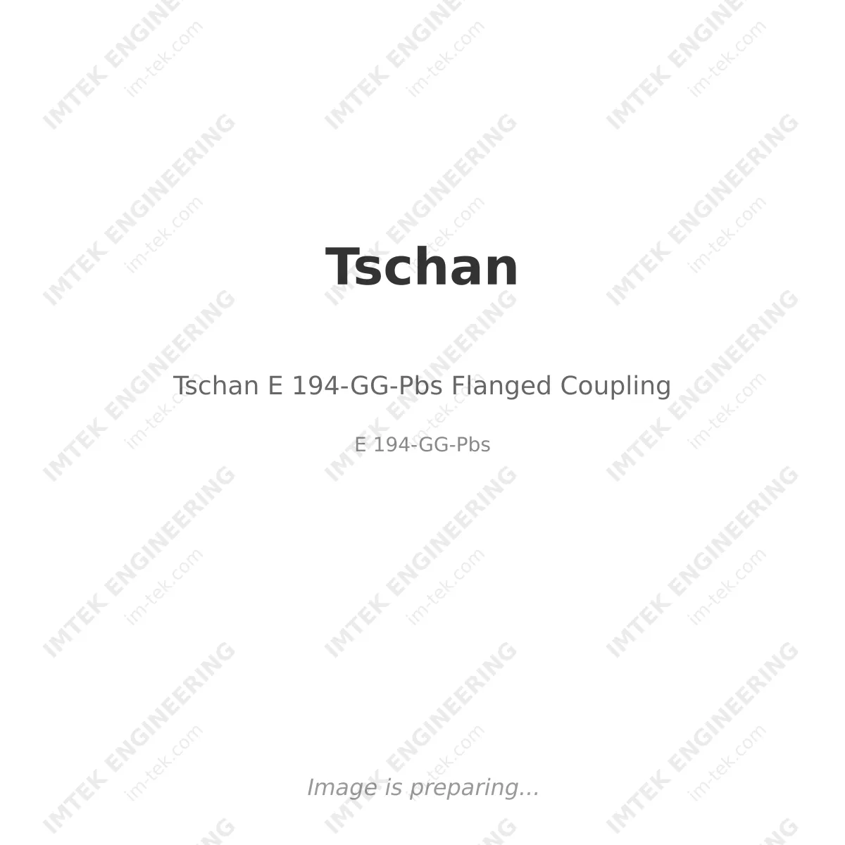 Tschan Tschan E 194-GG-Pbs Flanged Coupling - E 194-GG-Pbs