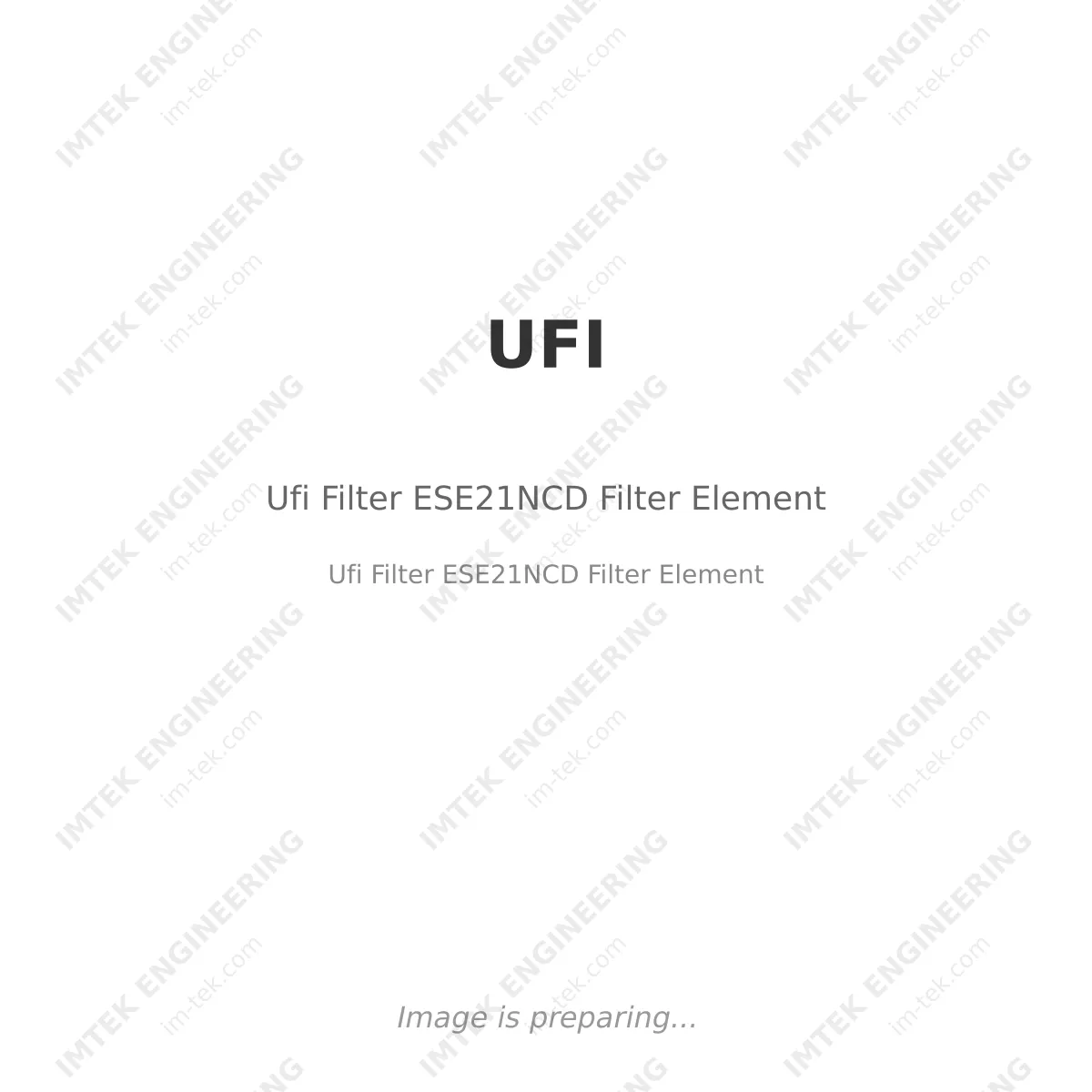UFI Ufi Filter ESE21NCD Filter Element - Ufi Filter ESE21NCD Filter Element