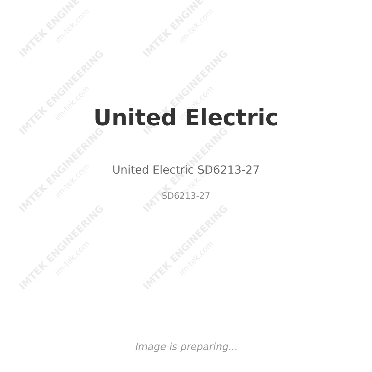 United Electric United Electric SD6213-27 - SD6213-27