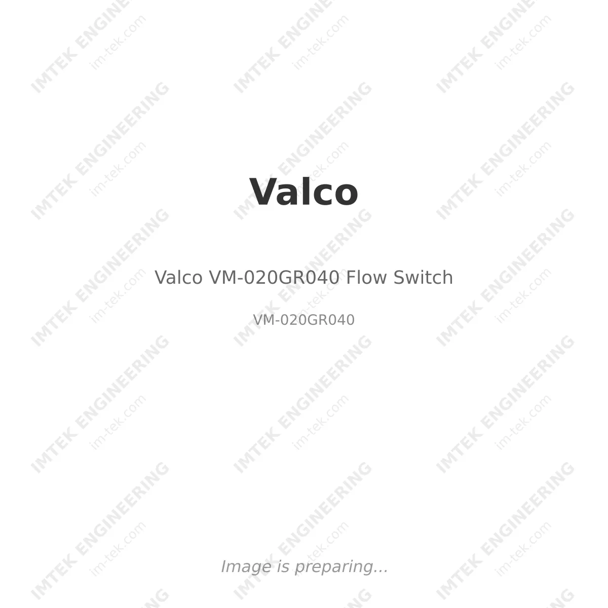 Valco Valco VM-020GR040 Flow Switch - VM-020GR040