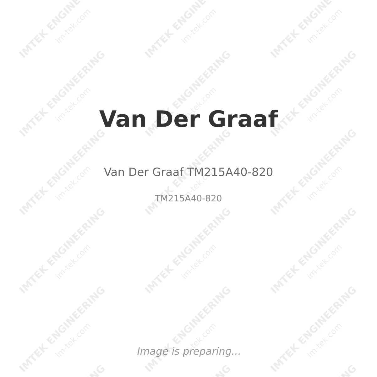 Van Der Graaf Van Der Graaf TM215A40-820 - TM215A40-820