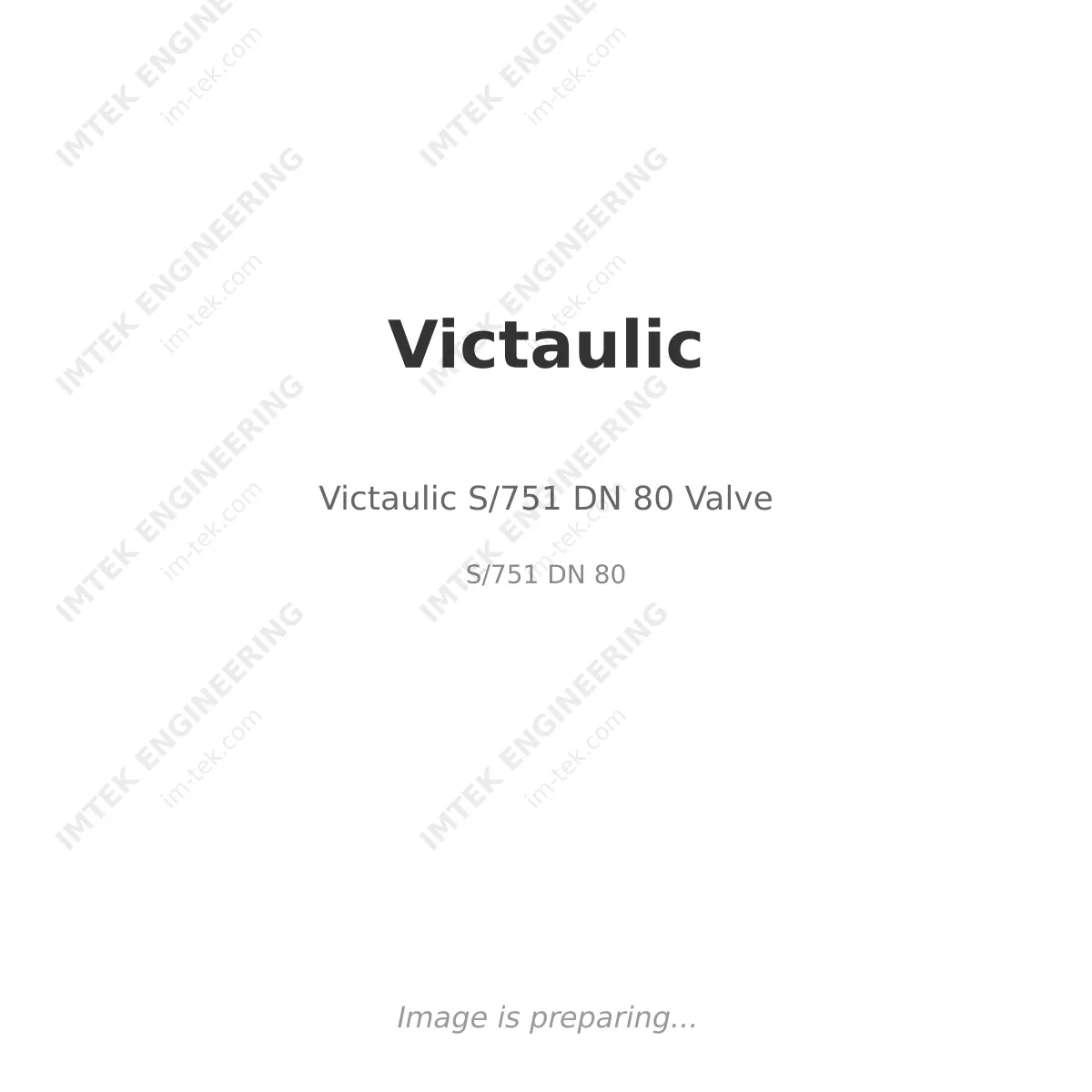 Victaulic Victaulic S/751 DN 80 Valve - S/751 DN 80