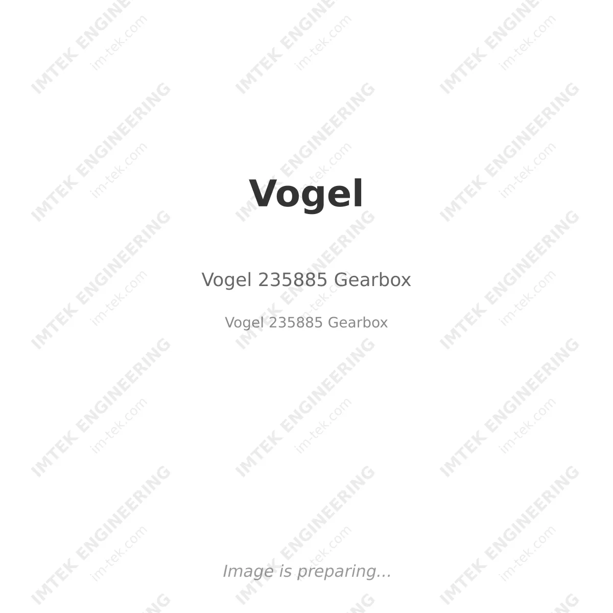 Vogel Vogel 235885 Gearbox - Vogel 235885  Gearbox