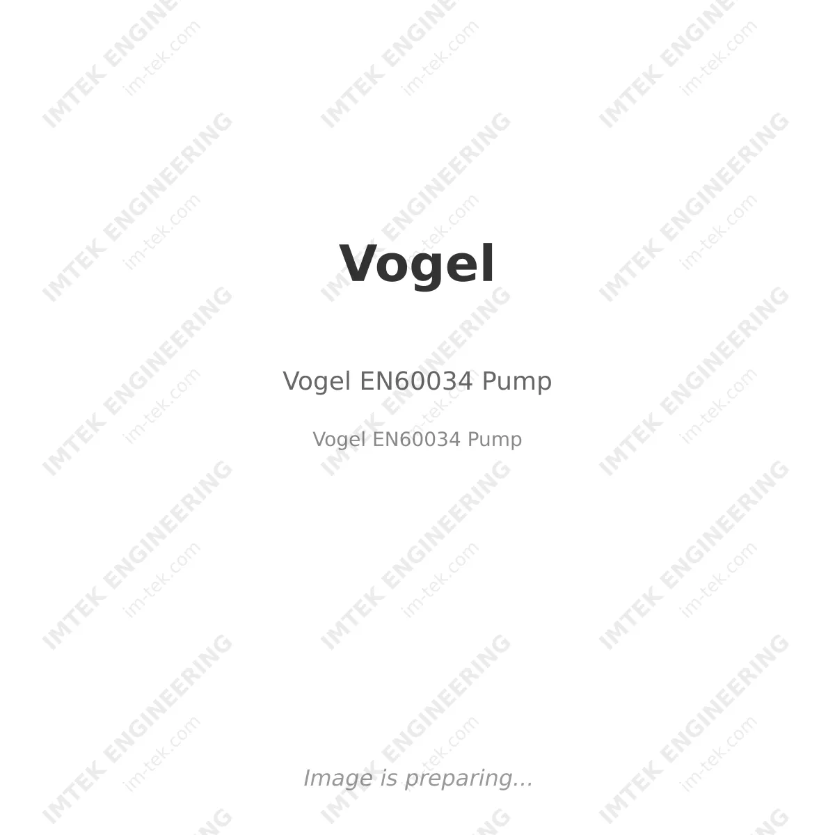 Vogel Vogel EN60034 Pump - Vogel EN60034 Pump