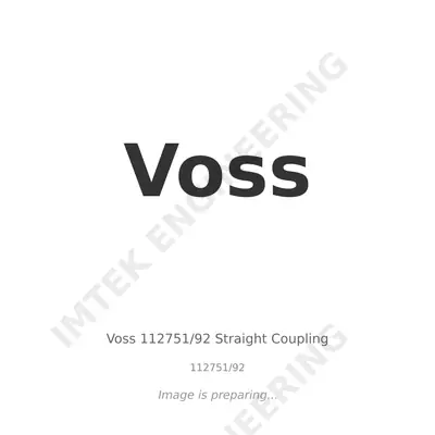Voss Voss 112751/92 Straight Coupling - 112751/92