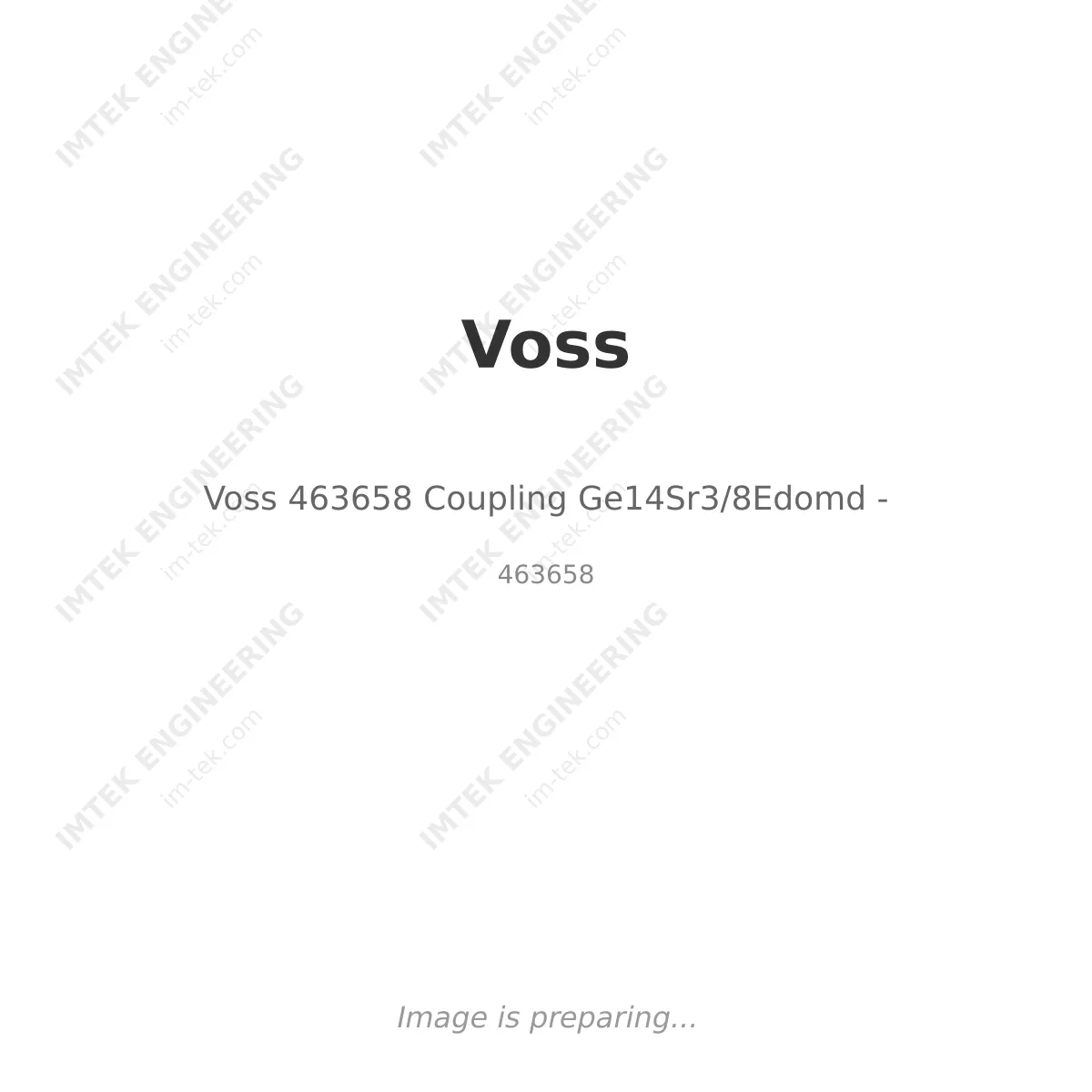 Voss Voss 463658 Coupling Ge14Sr3/8Edomd - - 463658