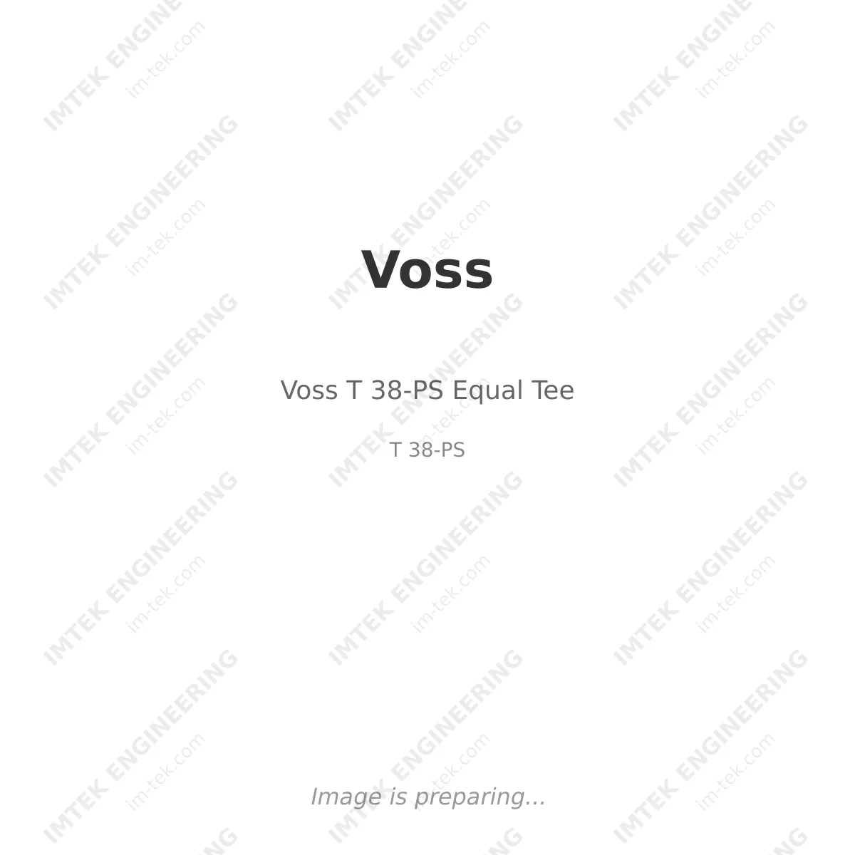 Voss Voss T 38-PS Equal Tee - T 38-PS