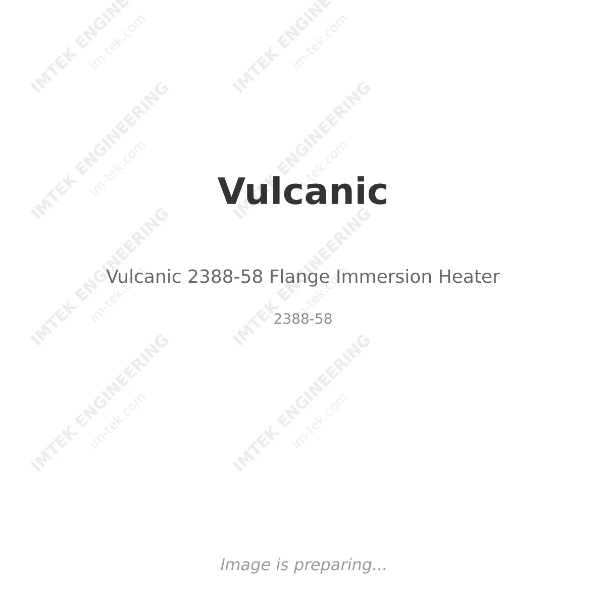 Vulcanic Vulcanic 2388-58 Flange Immersion Heater - 2388-58
