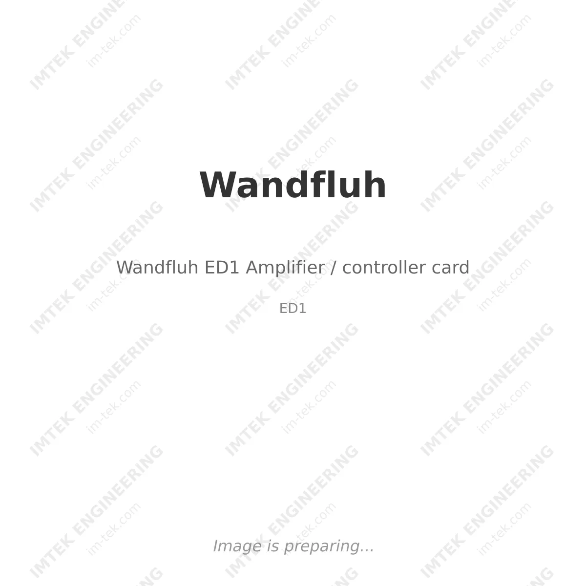 Wandfluh Wandfluh ED1 Amplifier / controller card - ED1