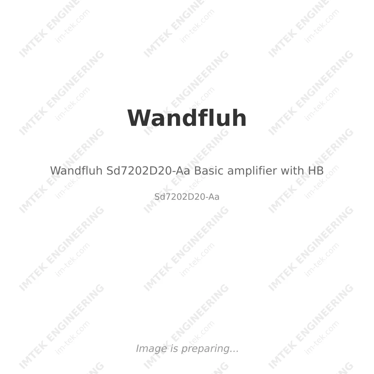 Wandfluh Wandfluh Sd7202D20-Aa Basic amplifier with HB - Sd7202D20-Aa