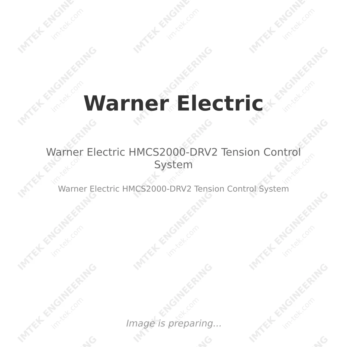 Warner Electric Warner Electric HMCS2000-DRV2 Tension Control System - Warner Electric HMCS2000-DRV2 Tension Control System