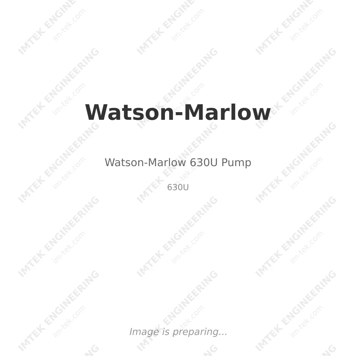 Watson-Marlow Watson-Marlow 630U Pump - 630U