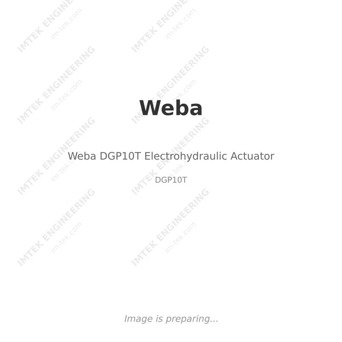 Weba Weba DGP10T Electrohydraulic Actuator - DGP10T