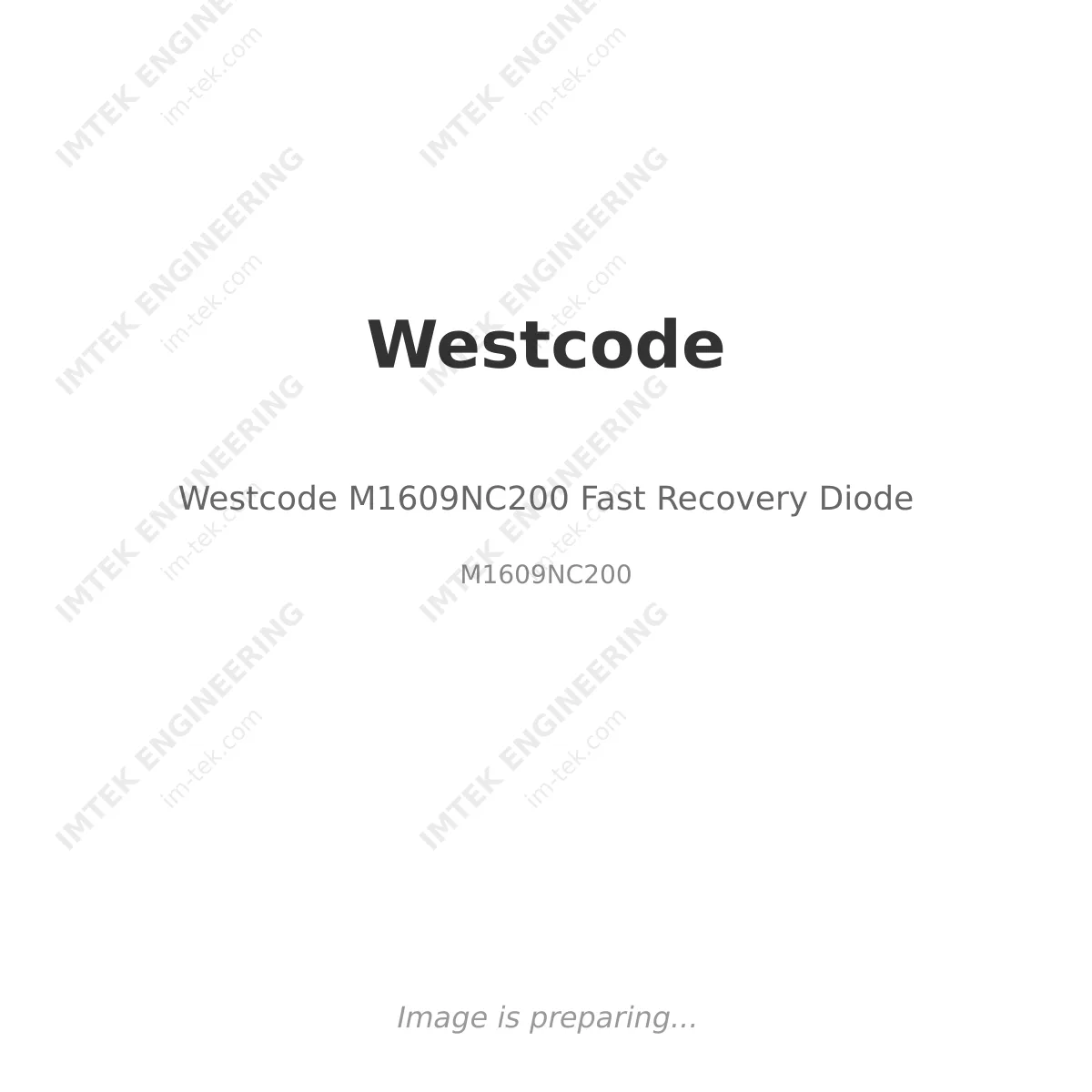 Westcode Westcode M1609NC200 Fast Recovery Diode - M1609NC200