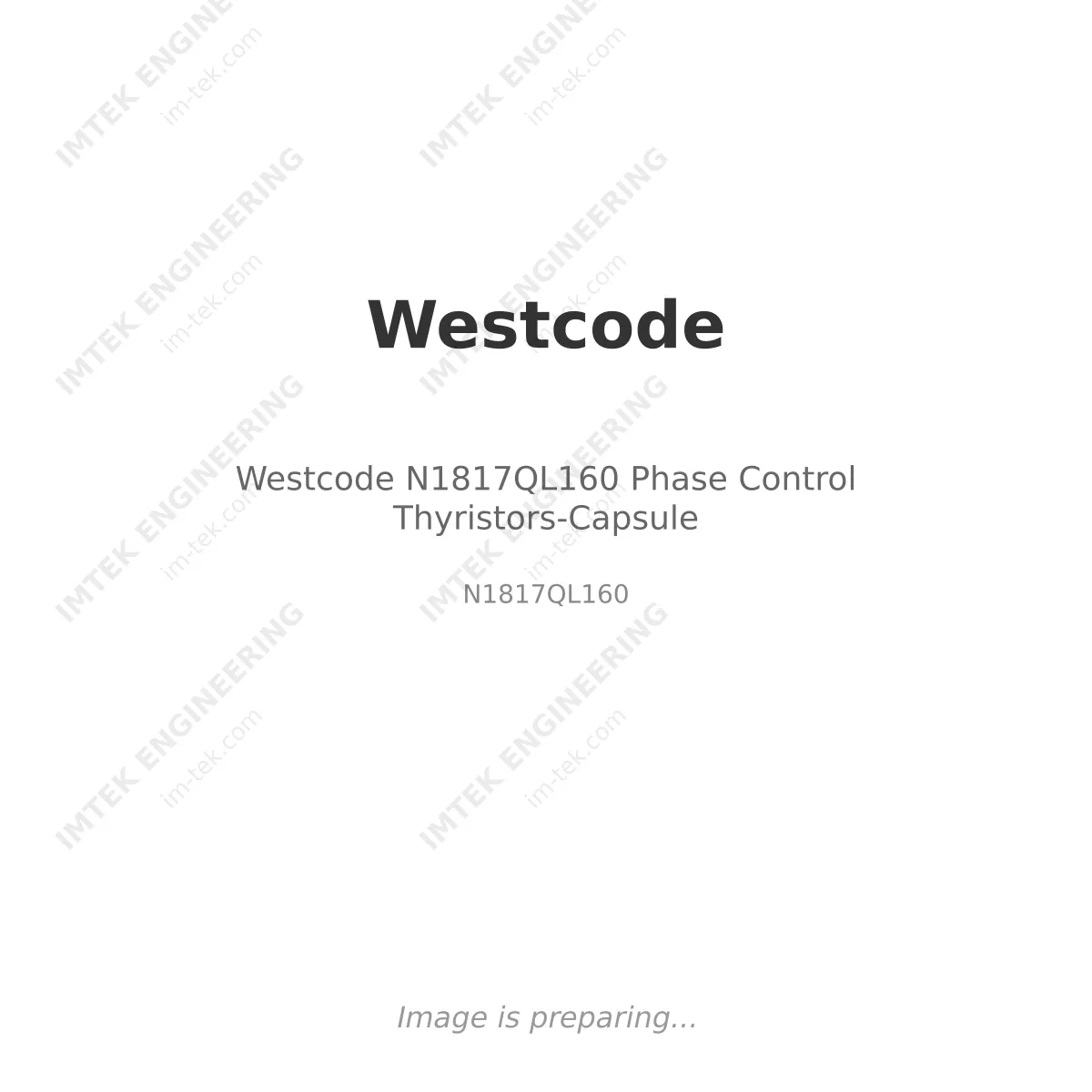 Westcode Westcode N1817QL160 Phase Control Thyristors-Capsule - N1817QL160